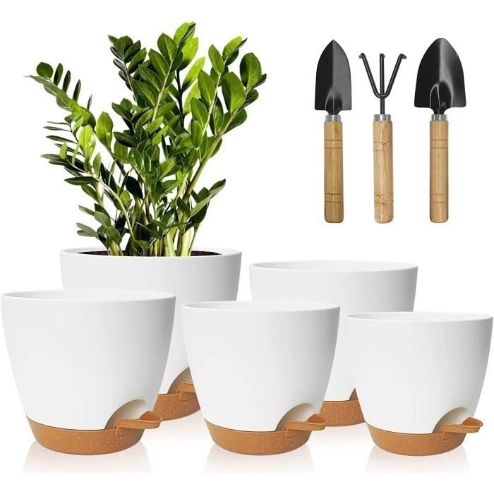 Lot De 24 Pots De Fleurs Carrés Avec Soucoupes - 7x7x7.5 Cm, 8 Couleurs - Pour Succulentes, Semis, Déco