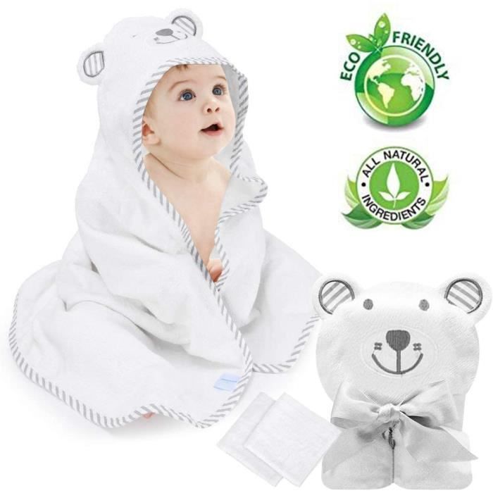 Serviettes Et Sorties De Bain Eccomum Serviette De Bain Bebe A Capuche Design De L Ours 100 Fibre De Bambou Organique Cdiscount Maison Serviettes Et Sorties De Bain Eccomum Serviette De Bain Bebe A Capuche Design De L Ours 100 Fibre De Bambou Organique Cdiscount Maison