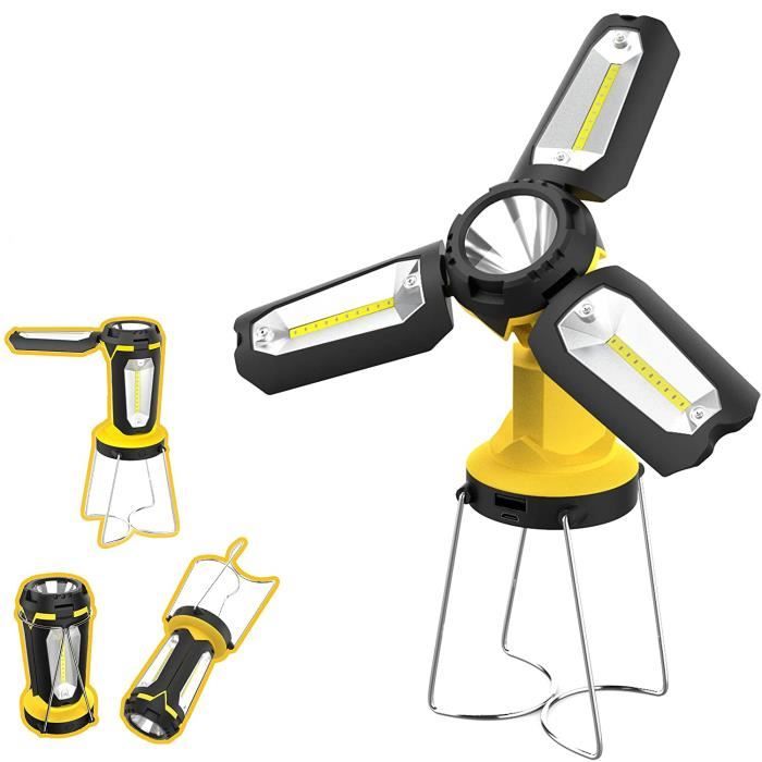 Projecteur LED - Non spécifié - Lampe Camping 2 en 1 - 8 Modes - Chargeur USB - Pliable
