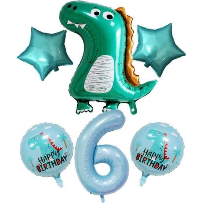 Ballon Dinosaure XXL Happy Birthday – Déco Fête Enfant Adorable – Rechargeable & Réutilisable – Inclut Paille De Gonflage – Idée Cadeau Anniversaire Dino