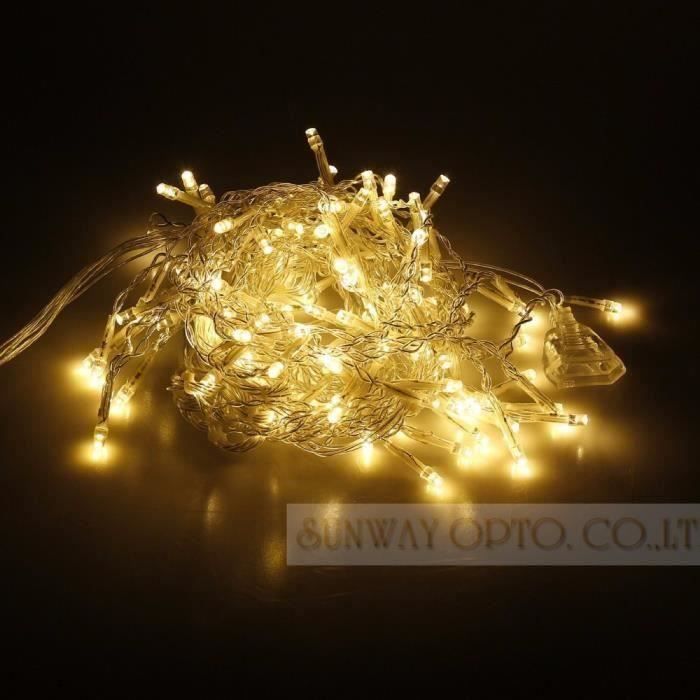 Noël 4M 96 LED Guirlande Electrique Lumineuse PRISE EU 220V Fête