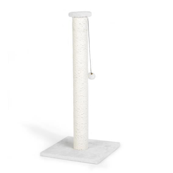 Beeztees Poteau A Griffer Pour Chats Serpa 40 X 40 X 90 Cm Blanc Cdiscount Animalerie
