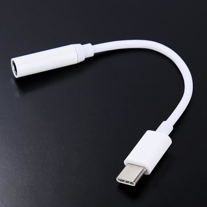 CABLING® Câble USB Câble de chargement AUX IN OUT - Prise Jack 3,5 mm mâle  vers USB 2.0 A mâle - Blanc - Cdiscount Informatique