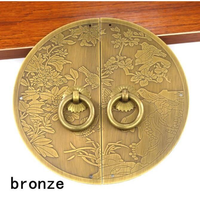 Jinyuanchao Lot De 6 Poign Es En Forme D'anneau Pour Commode En Laiton Huil Bronze Pour Placard Tiroir~p115476795