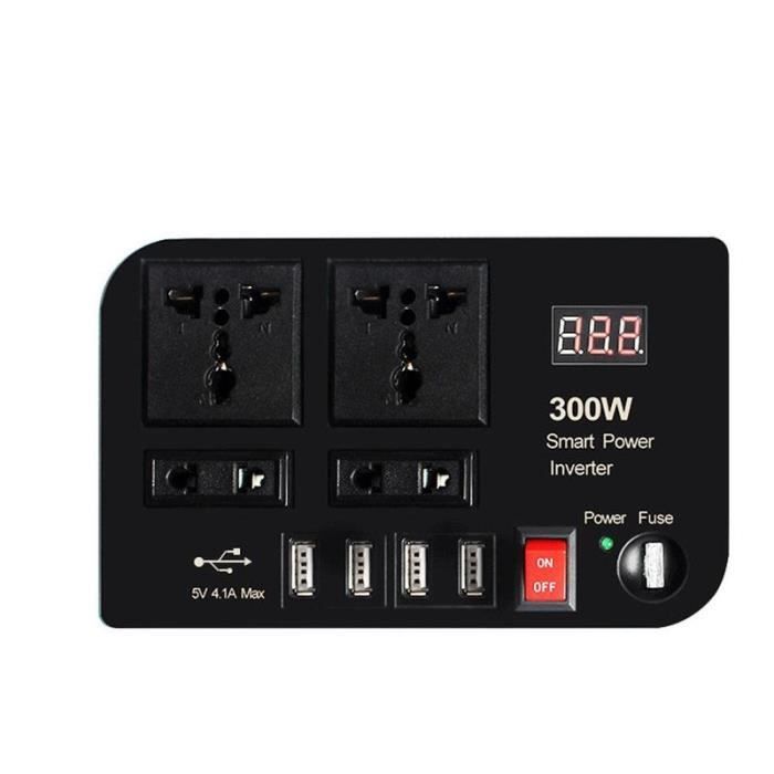 300W DC 12V - AC 220V convertisseur onduleur inverseur adaptateur avec
