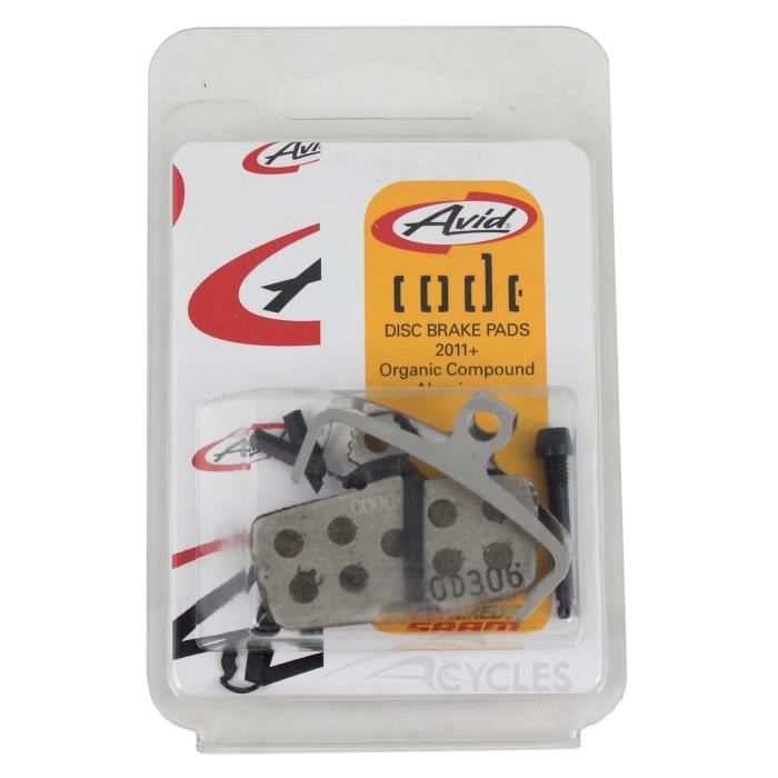 Plaquettes de freins Avid Code Organic / Aluminium 2011+ - Mixte - AVID - Adulte - Vélo loisir
