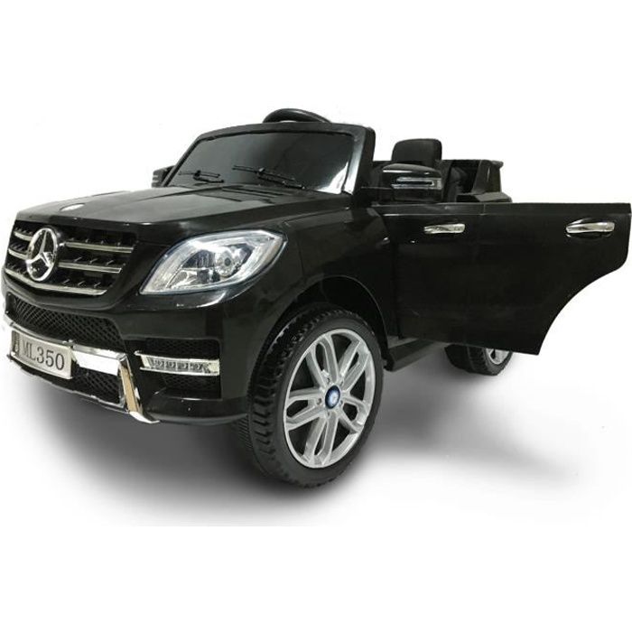 Voiture Electrique Mercedes Benz Ml 350 Noir Licence D Origine A Batterie Portes A Ouverture Siege En Plastique 2x Moteur Cdiscount Jeux Jouets