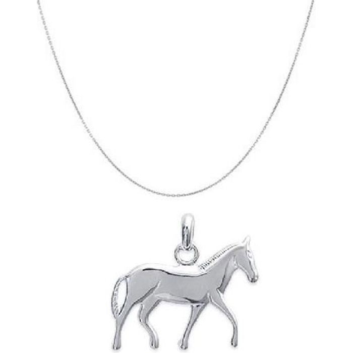Pendentif Argent 925 Cheval Dans Un étrier - 2,2 Cm, Neuf Avec étiquettes, Breloque équitation