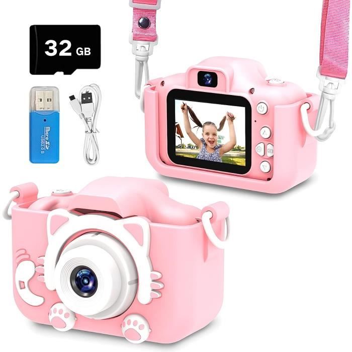 Appareil Photo pour Enfants, Appareil Photo numérique 2 Pouces HD Sn Rechargeable 1080P Mignon