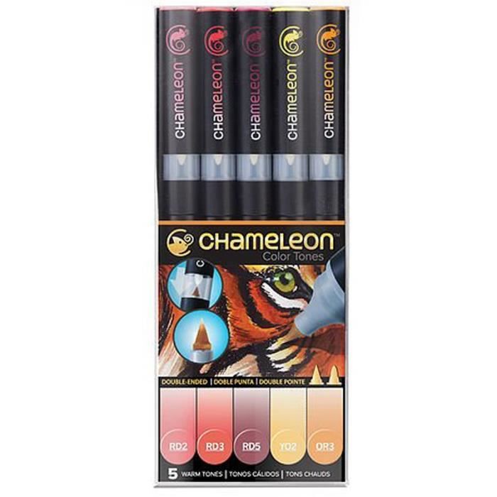 Photo de chameleon-feutres-couleurs-tons-chauds-5-feutres-ct0511