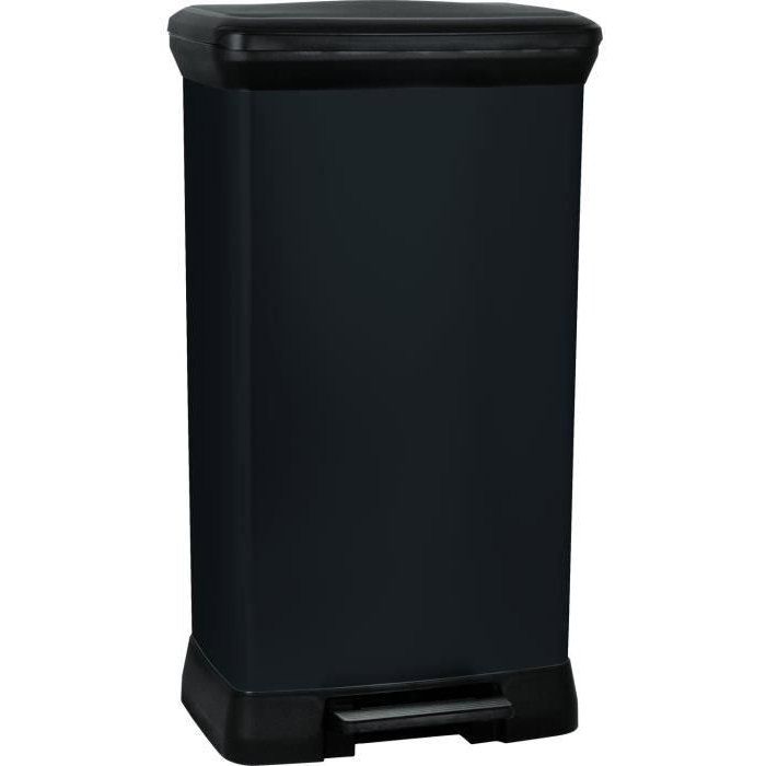 Curver Poubelle A Pedale 50 L Noir Cdiscount Maison