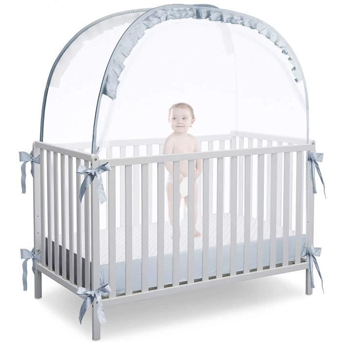Crib Pop Up Tente Sécurité Tente de sécurité Baby Safety Couvre Tente de Berceau de moustiquaire(72*130*140)