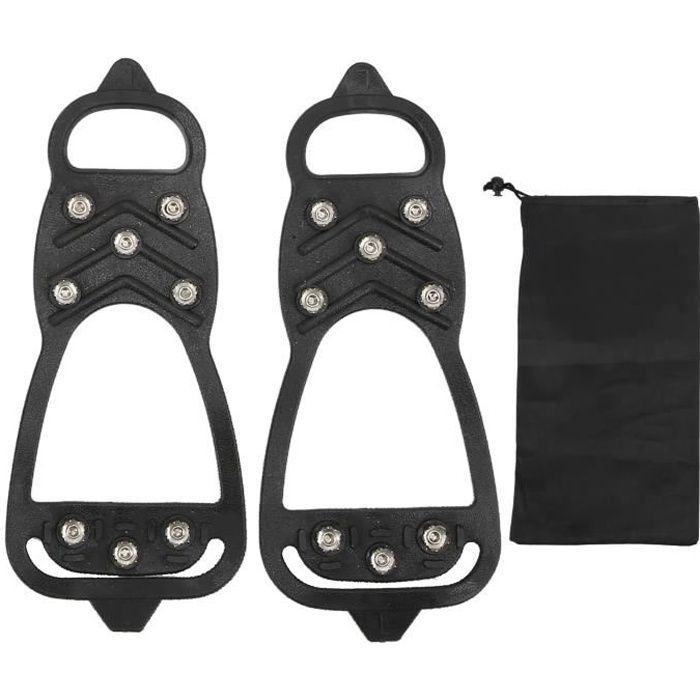 Dilwe poignées pour chaussures pour marcher sur la neige et la glace 1 paire 8 dents crampons anti-dérapant crampons de traction