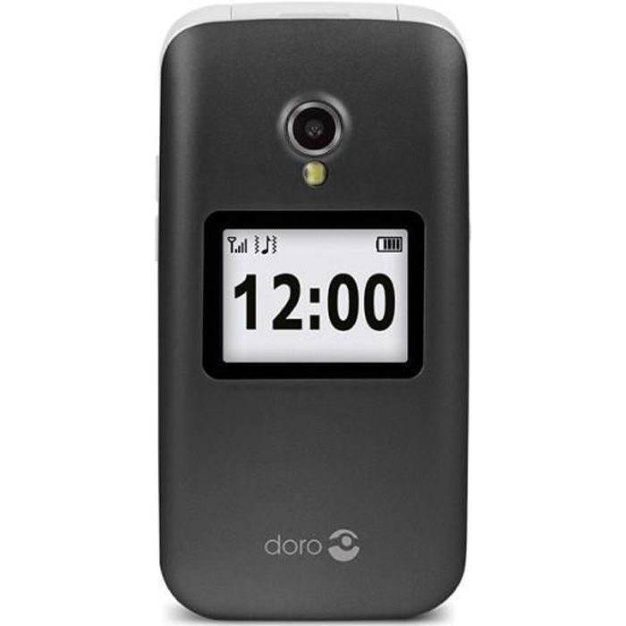 Vente T&eacute;l&eacute;phone portable Doro 2424, Clamshell, Single SIM, 6.1 cm (2.4"), 3 MP, 800 mAh, Grey pas cher