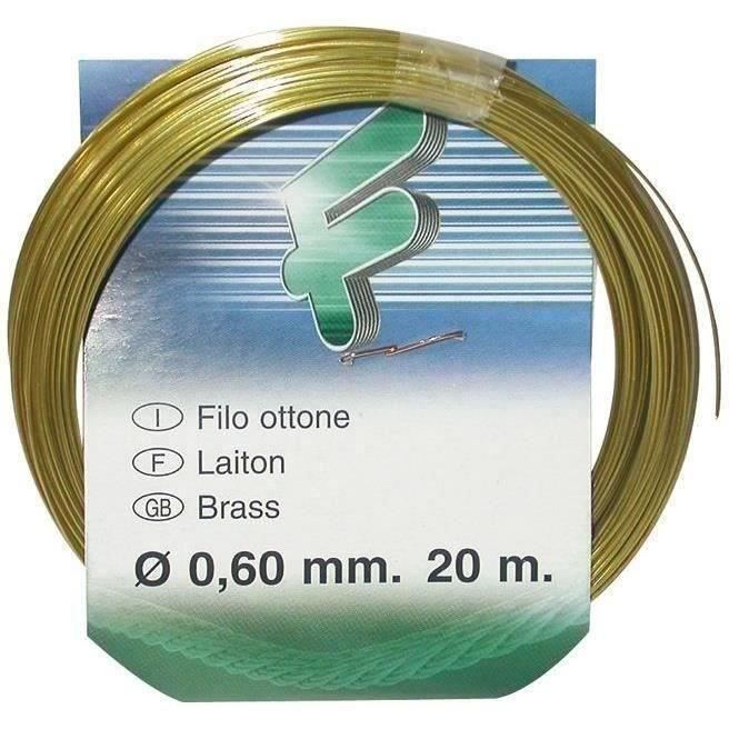 Fil d'attache - Laiton - 0,6 mm - 20 m