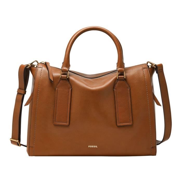 FOSSIL Parker Satchel Saddle [209482] - sac à épaule bandoulière ...