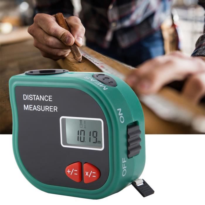 Fdit Mètre de hauteur de câble à ultrasons Écran LCD SMART SENSOR AR600E 6 câbles de mesure de