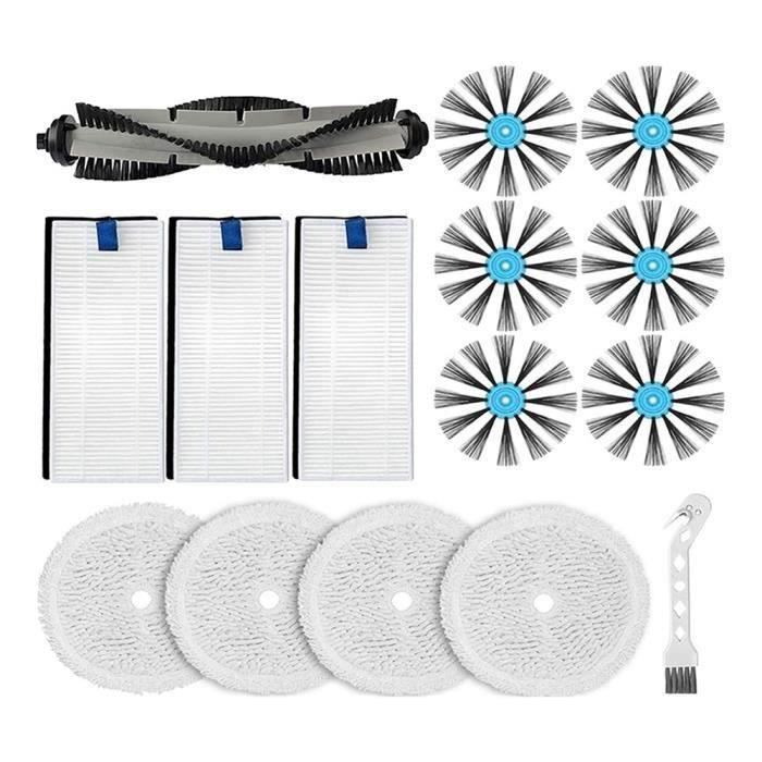 Kit Pièces De Rechange Pour Robot Aspirateur Bissell SpinWave 3115 / EV675 – 1 Brosse Principale, 6 Brosses Latérales, 6 Filtres – Pour Sols Durs