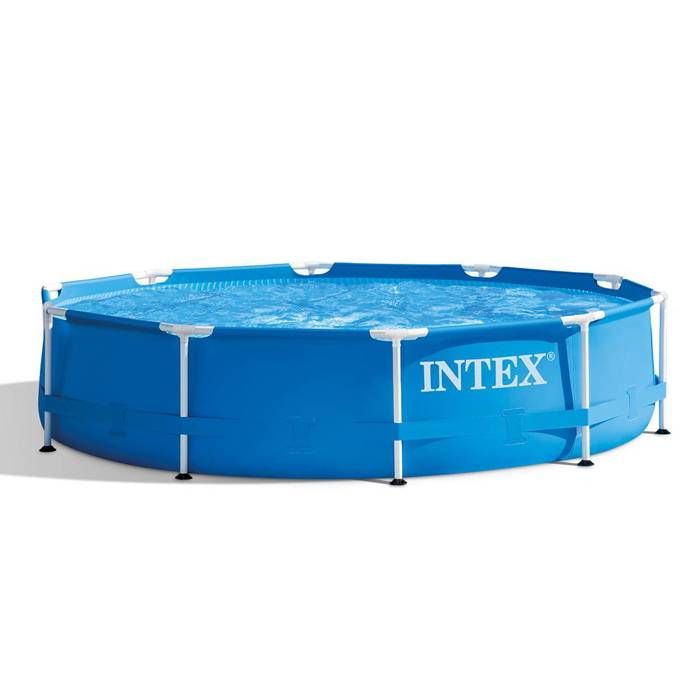 Kit Piscine hors sol tubulaire INTEX - Metal Frame - 305 x 76 cm - Ronde (Livrée avec pompe et carto