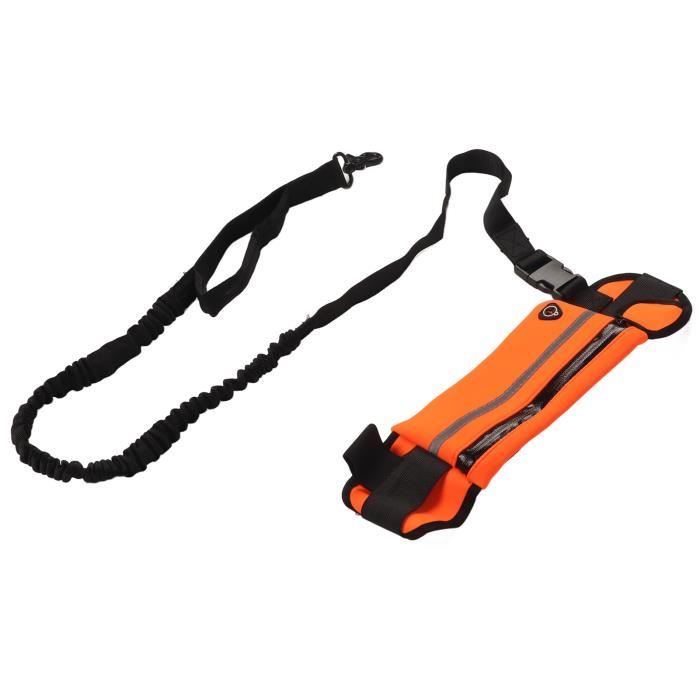 Meilleurs prix pour KEENSO sac de ceinture pour chien Laisse mains libres pour chien Absorption des chocs Laisse de animalerie panier Vert Orange