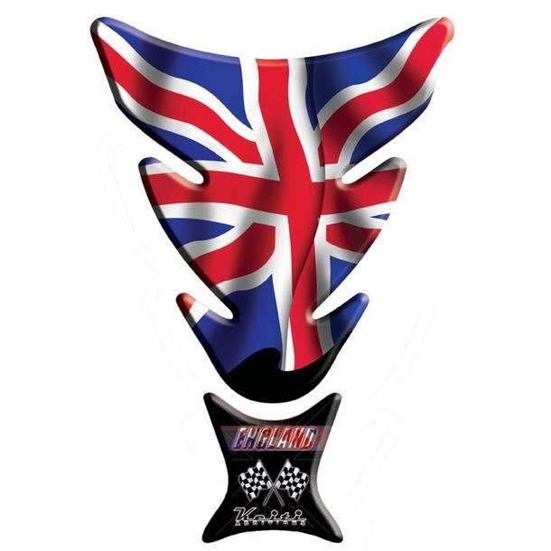 Protège réservoir moto 3D drapeau RoyaumeUni KT002 Keiti® résine