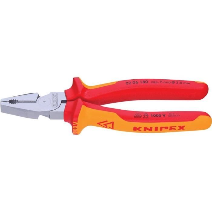 Pince universelle - KNIPEX - 02 06 200 - 200 mm - Forte démultiplication