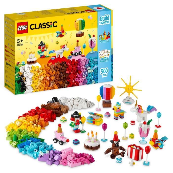 LEGO® Classic 11029 Boîte de Fête Créative avec 12 Mini Jouets en Briques :  Licorne, Clown - Cdiscount Jeux - Jouets