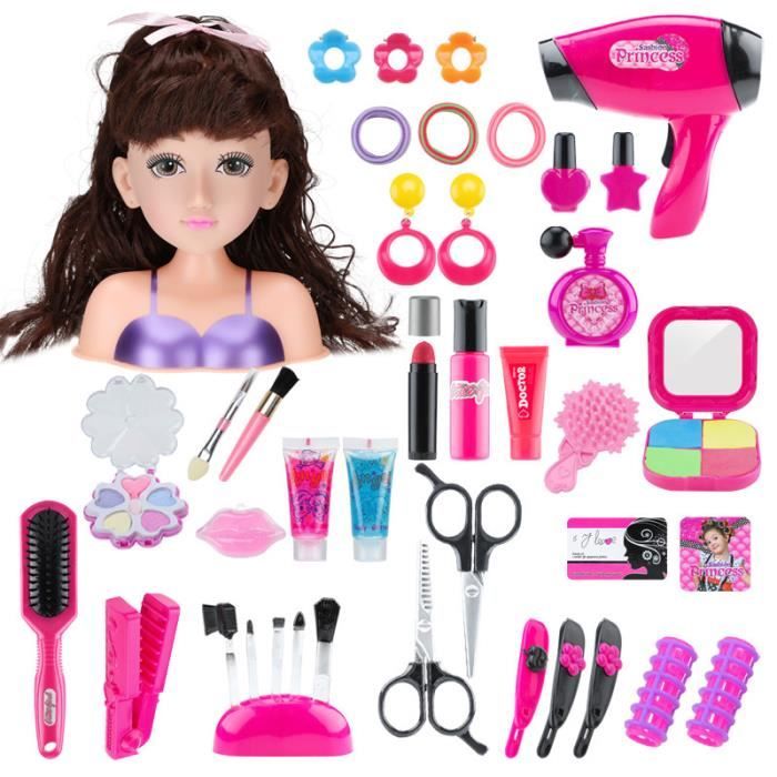 Barbie - tete à coiffer - 30 accesoires, barbie a coiffer