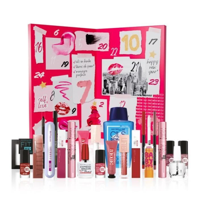 Calendrier de l'Avent 2023 Maybelline New York - 24 Produits Maquillage