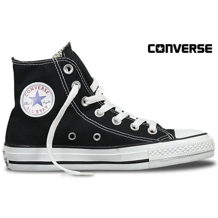 Converse All-Star Black High - Noir Haute noir - Cdiscount Chaussures