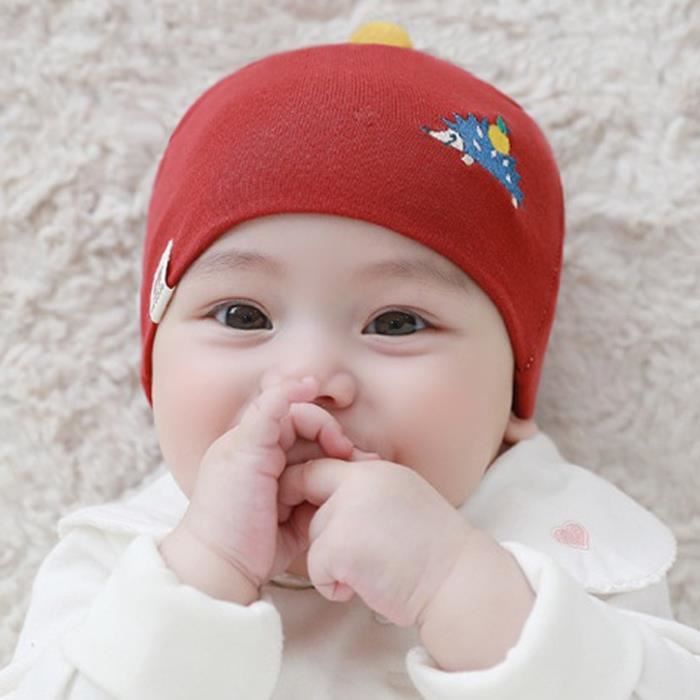 Eozy Bonnet Bebe Garcon Fille Chapeau De Sommeil Pour 0 3 Mois Rouge Cdiscount Pret A Porter