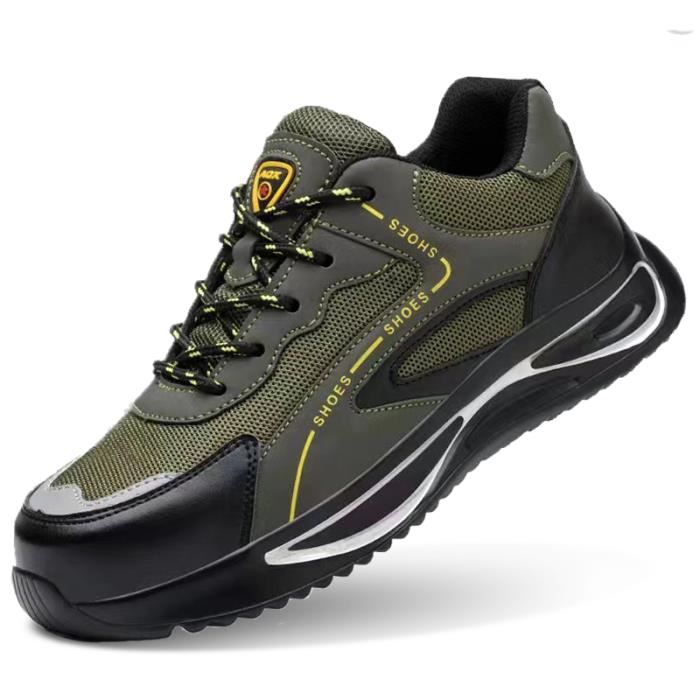 Chaussures De Sécurité TECKRS Max One - Homme & Femme | Légères, Respirantes, Antidérapantes & Anti-Pénétration | Pour Travail BTP, Industrie, Logistique