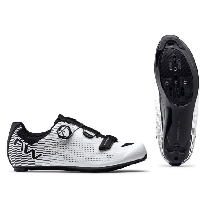 Chaussures de vélo route Northwave Storm Carbon 2 - Blanc/Noir - Mixte - Respirant