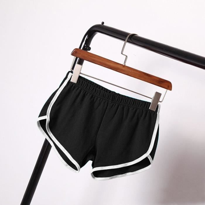 Shorts Jeans Femme Été - Monochrome, Coton Élastique - Taille Normal
