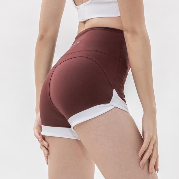 Short De Sport De Yoga Solide Taille Haute Pour Femme Avec - Temu