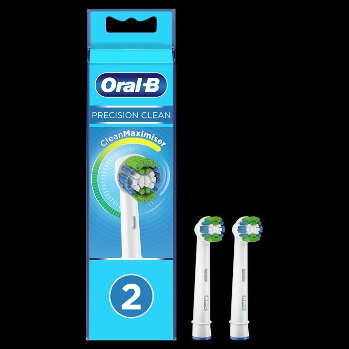Oral B Precision Clean Replacement Brush Heads 2 Units - vue 2