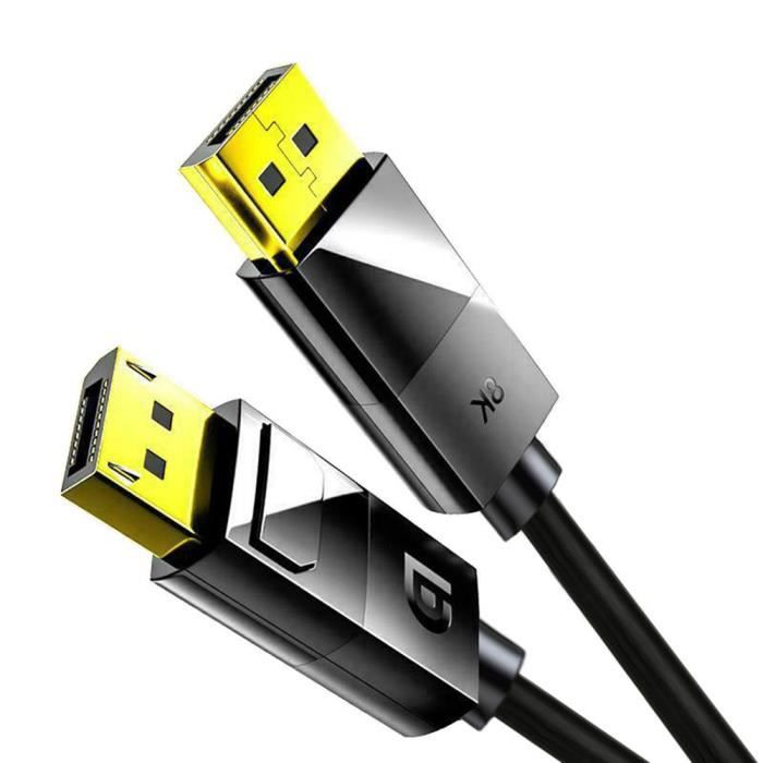 Ototon® 1.5M 8K Câble DisplayPort 1.4 Câble DP Mâle vers Mâle 8K 60Hz 4K 144Hz 240Hz 165Hz HDR GSync - 1.5M