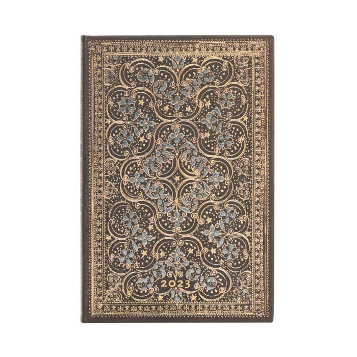 Lot Agenda Français Civil 2023 Paperblanks "Chroniques Turquoises" Ultra Vertical 1 Semaine Sur - View #11