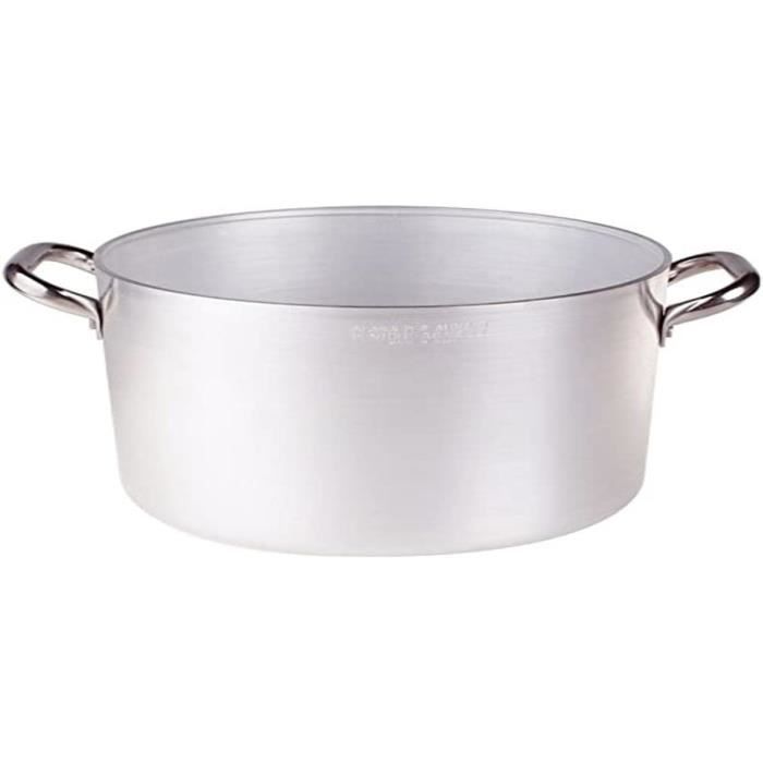 Grande Casserole Aluminium Pentole Agnelli 36 Cm - 2 Poignées Inox - Pro 3 Mm