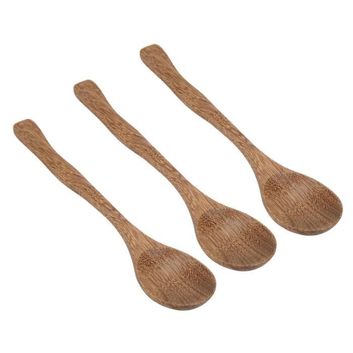 Cuillères en bois, Mini cuillères de dégustation, condiments, cuillères à sel pour la cuisine, huile d'assaisonnement, café, thé, sucre, 10/30/50 pièces  15
