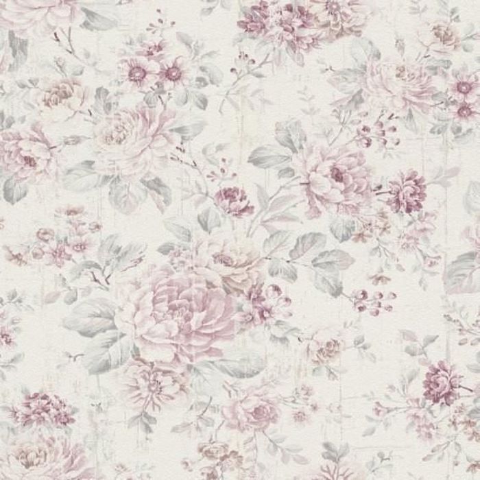 Rose Beige lueur Floral Papier peint lianes Design Papier Peint Sable Aqua Crème