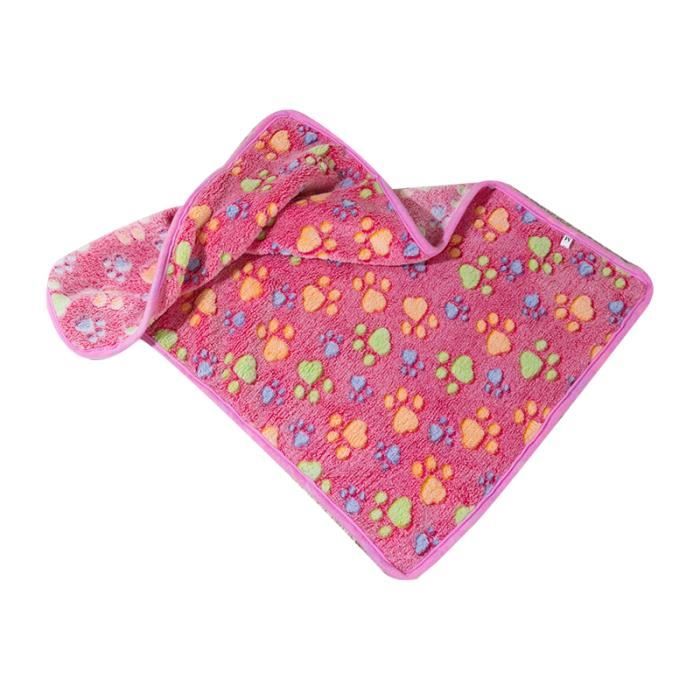 Comparer les prix de Couverture pour chien - Animalerie - Impressions de griffes - Rose - Taille M - Douceur exceptionnelle