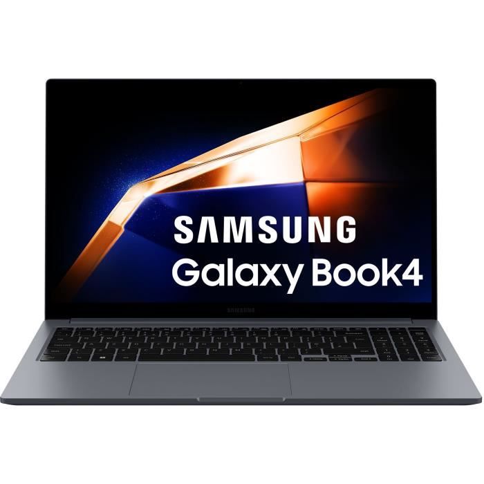 PC Portable – SAMSUNG – Galaxy Book4 – i7U – 15.6 FHD – RAM 16 Go – Stockage 512 Go – Intel Core 7 – Gris