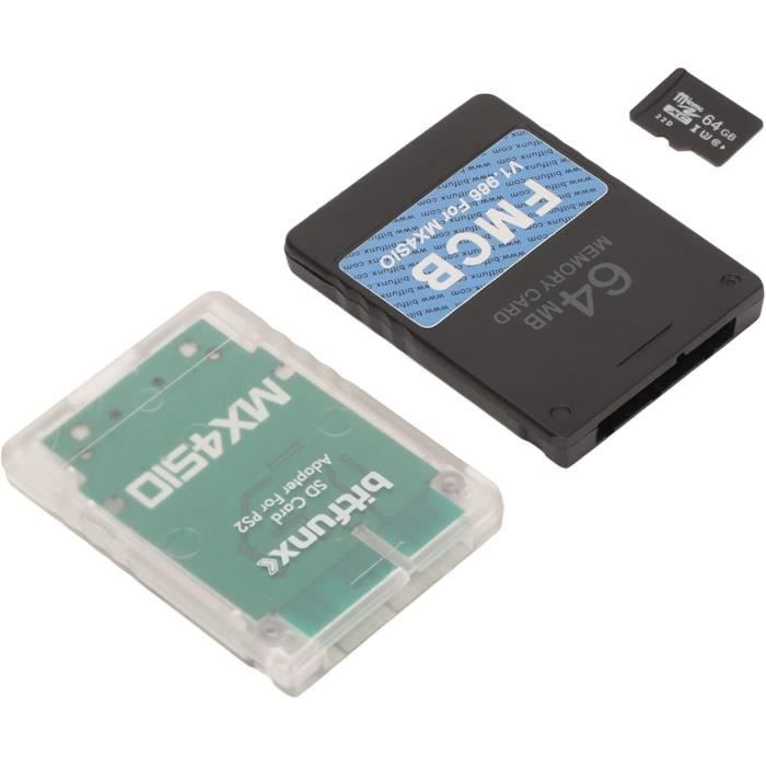 SD-kaartadapter voor PS2, MX4SIO SIO2SD-geheugenkaartadapter Vervanging voor FAT-console (Transparant Wit SD-kaartadapter voor PS2, MX4SIO SIO2SD-geheugenkaartadapter Vervanging voor FAT-console (Transparant Wit