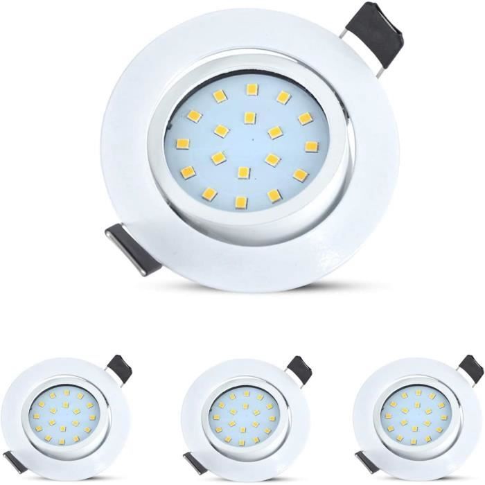 Lot De 6 Spots LED Encastrables De Cuisine à Intensité Variable Blanc