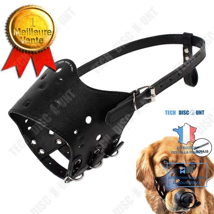 Comparer les prix de TD® Dispositif anti-aboiement anti-morsure anti-manger muselière réglable en cuir PU fournitures pour animaux de compagnie