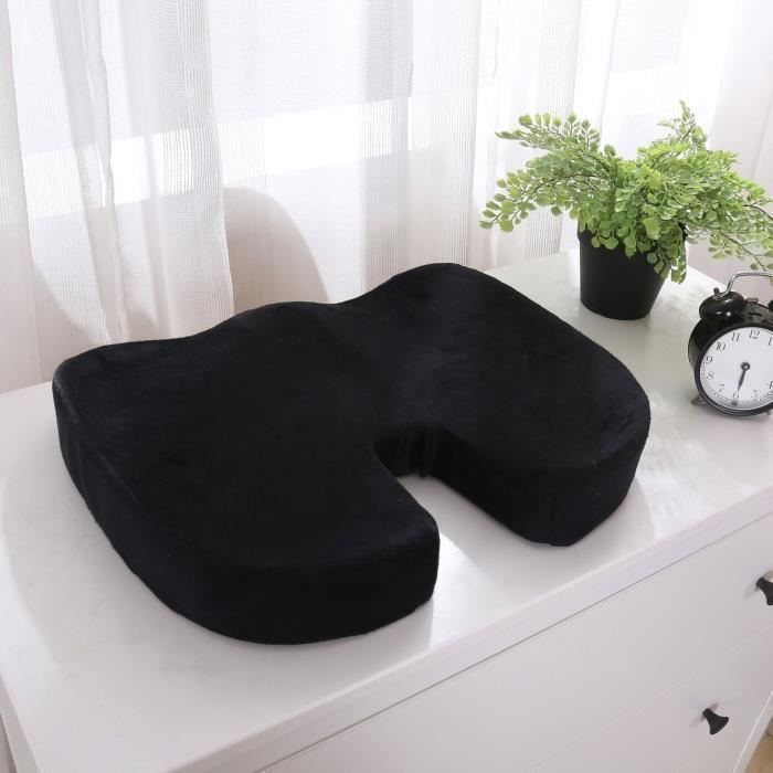 Ergonomique Coussin Anti-Escarre LANGRIA Coussin de Siège Orthopédique en Mousse à Mémoire de Forme Taie Amovible Tissu Respirant Anti Glisse Soulagement Maux Sciatique Coccyx Dos Grossesse