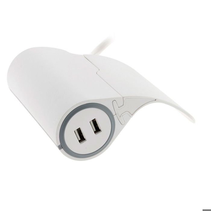 Multiprise canapé 1 prise 2P+T 16A + 2 USB - blanc - Thomson Multiprise canapé 1 prise 2P+T 16A + 2 USB - blanc - Thomson