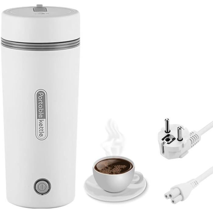 Bouilloire électrique Portable Rechargeable 350ml - Pour Voyage, Voiture - Chauffe Rapide, Autonomie 27000mAh