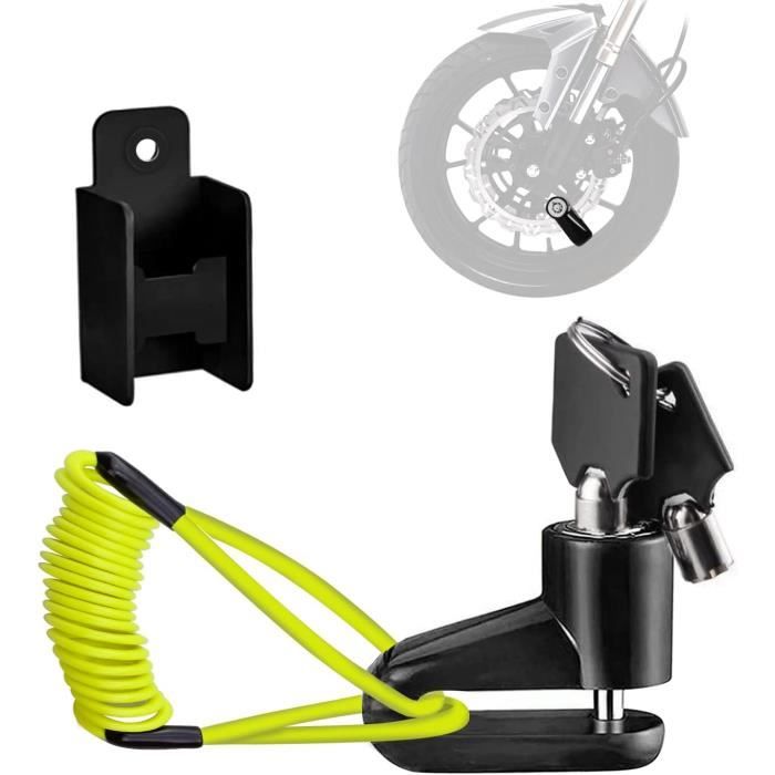 Antivol Disque De Frein Moto 7 Mm - Alliage étanche, Sans Alarme, Avec Câble De Rappel - Pour Moto, Scooter, VTT